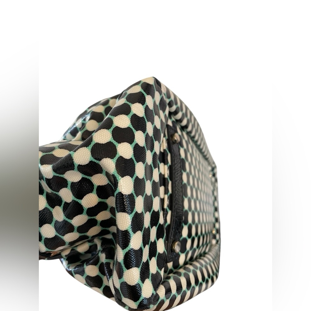 KATE SPADE Dundee Drive Stevie Mint Green Checkered Tote Shoulder Bag Storybook - Picture 11 of 16